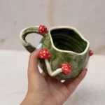 ماگ سرامیکی بدنه قارچی لبه ارگانیک - Image 2