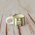 ماگ پینترستی راه‌راه گلدار - Image 2